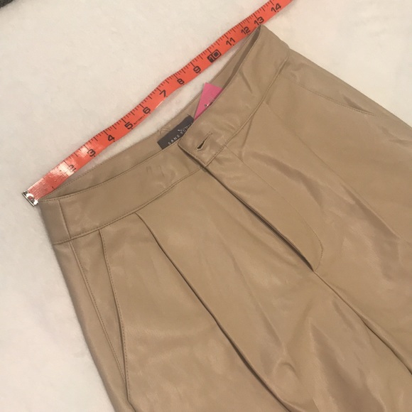 Dressed In LALA “Excuse Me Vegan Leather Shorts in Vanilla” High Rise Bermuda S - Picture 14 of 16